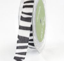 5/8" Wide Velvet Zebra Ribbon Trim