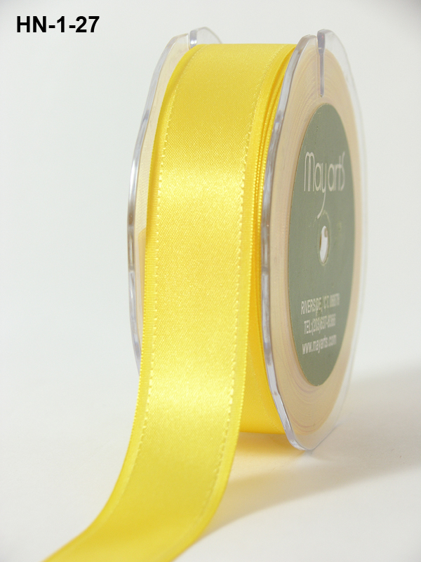 May Arts 1-Inch Wide Ribbon, Yellow Satin