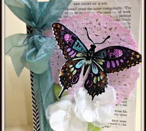 JeniferCowles MayArts PennyBlack butterfly card