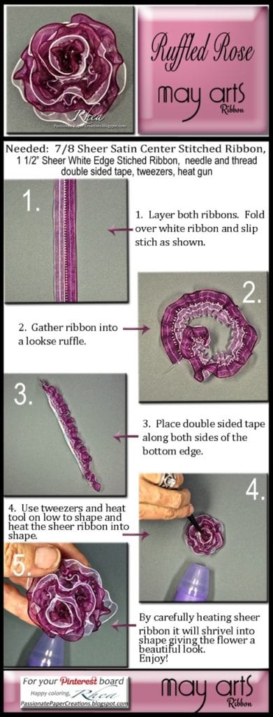 how to make a ruffled ribbon rose