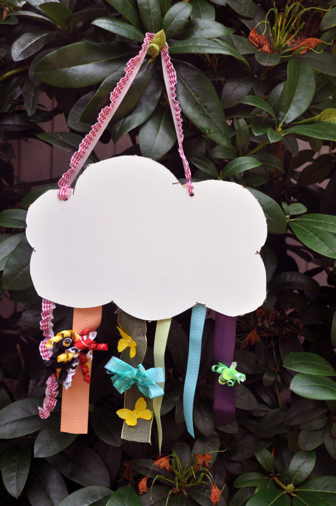 Rainbow Cloud Hair Bow Holder