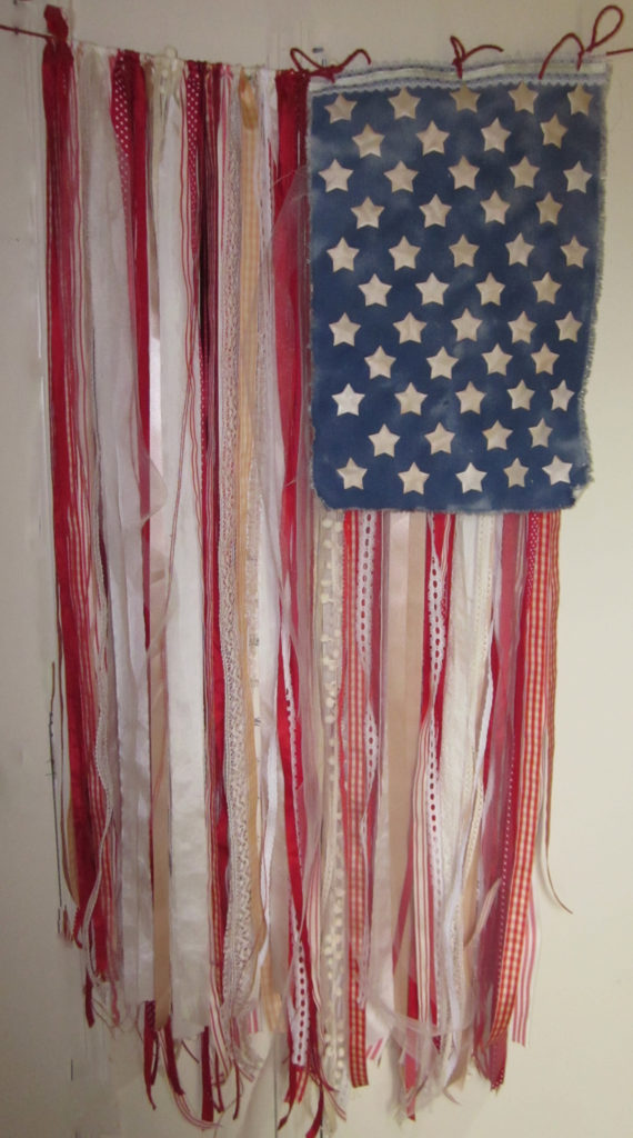 American Flag with Ribbon