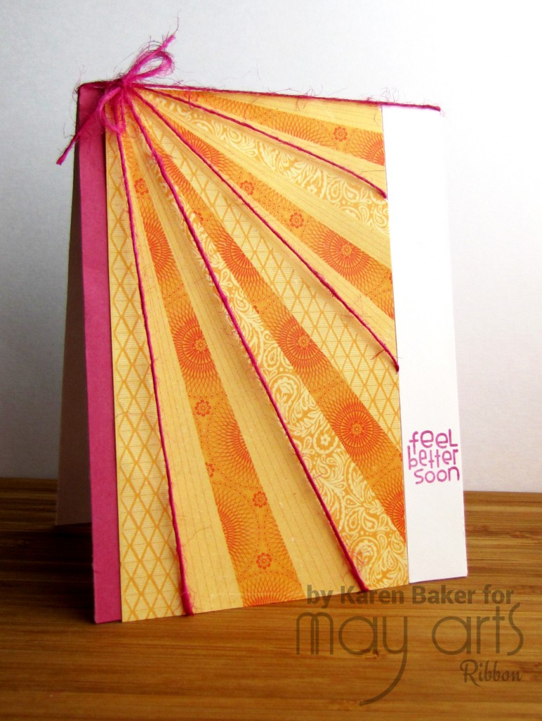 Sunburst Card with Burlap String Sunrays