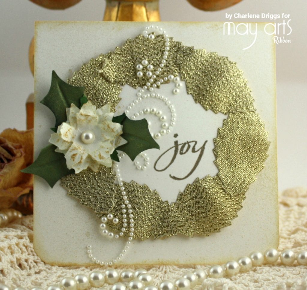 Christmas Card - Gold Leaf Wreath