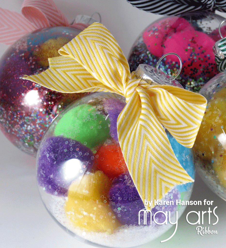 Pom Pom & Glitter Ornaments