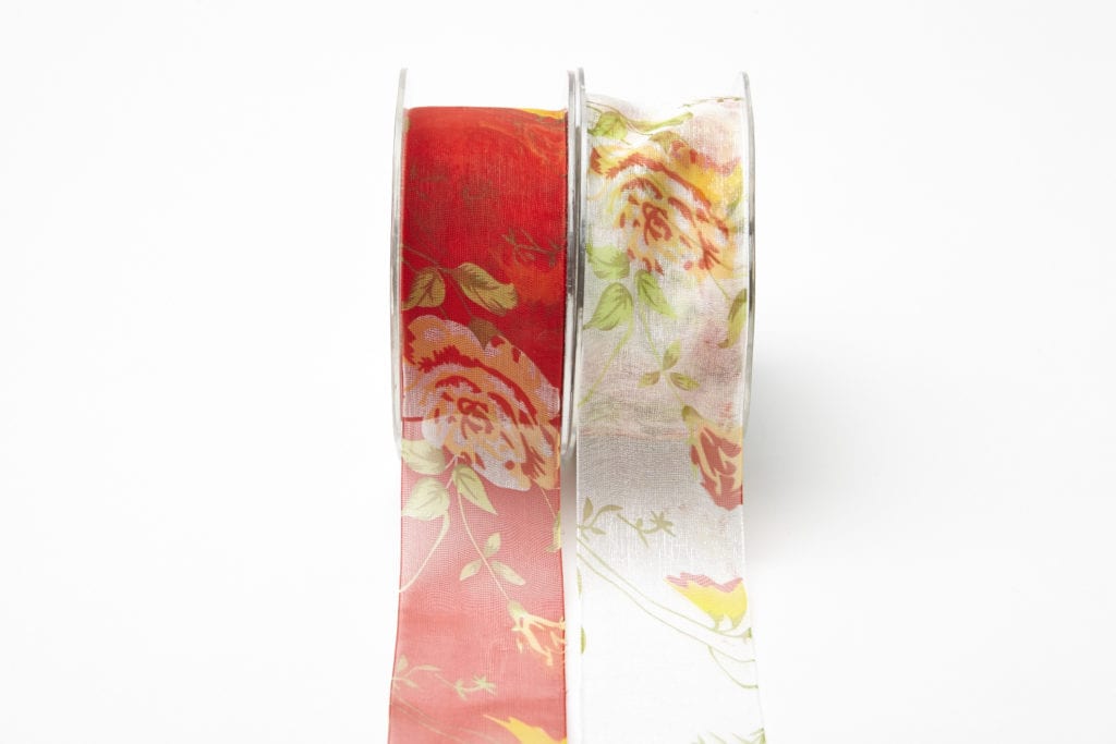 Sheer Floral Ribbon