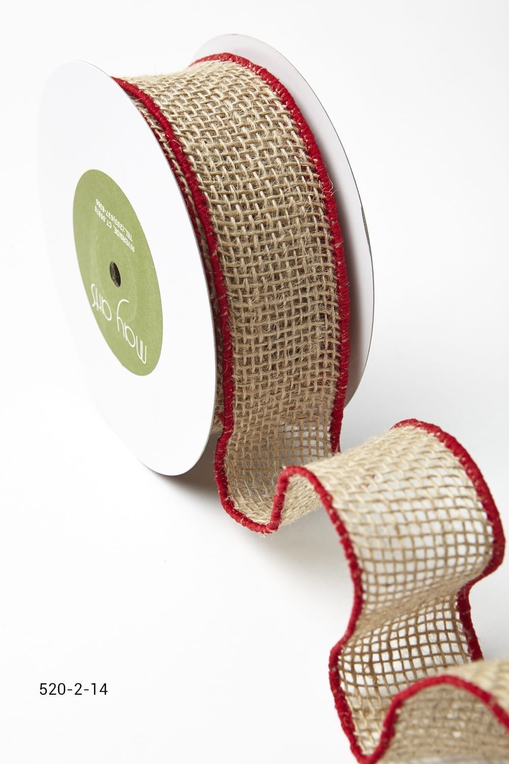 100 mm Natural Jute Burlap Wired Edge Ribbon –