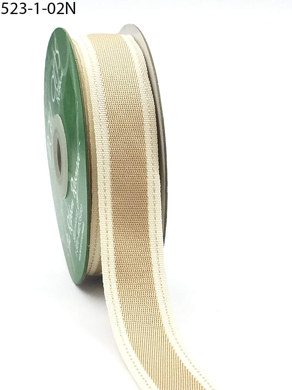 Color Band Ivory Edge Woven Ribbon - 1