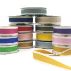 Color Band Stitched Edge Cotton Ribbon