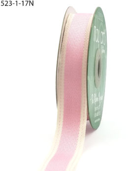 Light Pink Stitched Edge Cotton Ribbon