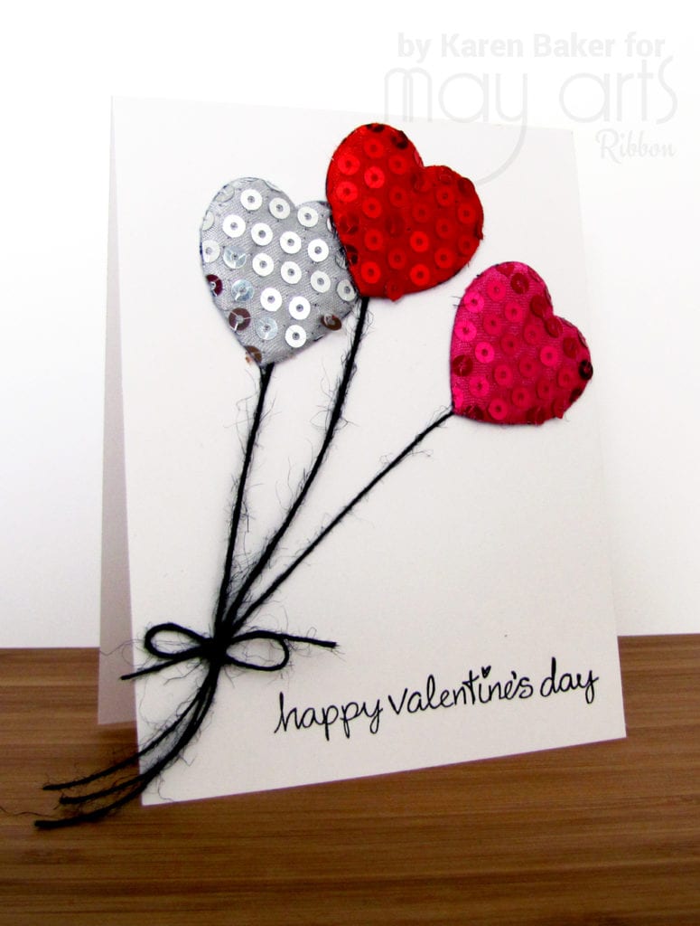 Valentine's Day Card - Heart Balloons