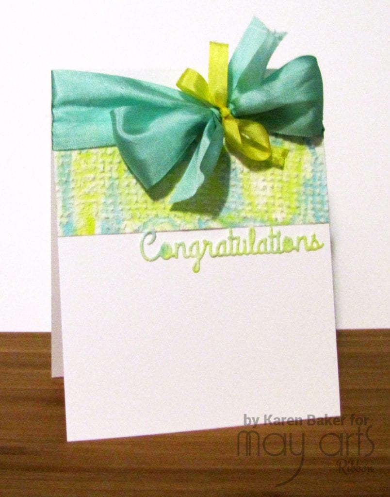 Congratulations Card - Silk Ribbon on Cards