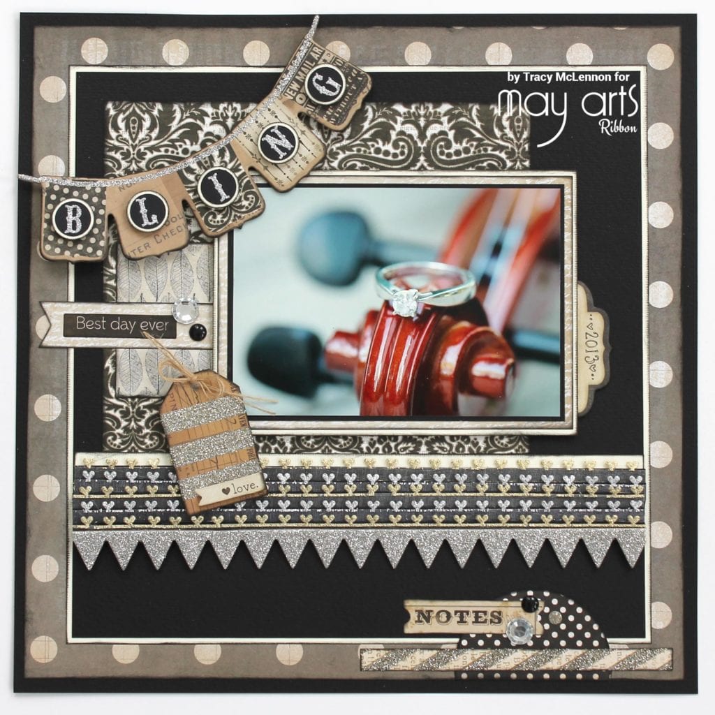 Layout - Layered Hear Ribbon Border