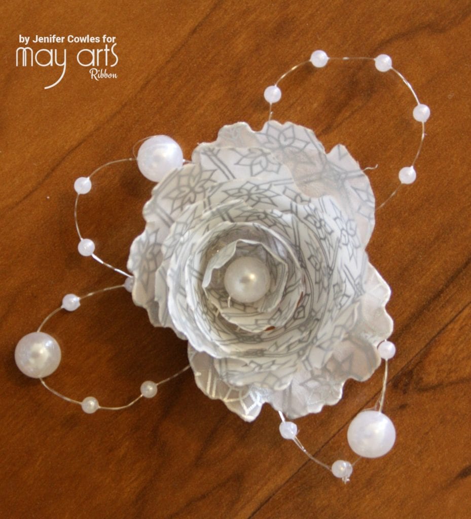 Make a Paper Flower with Pearl Accent