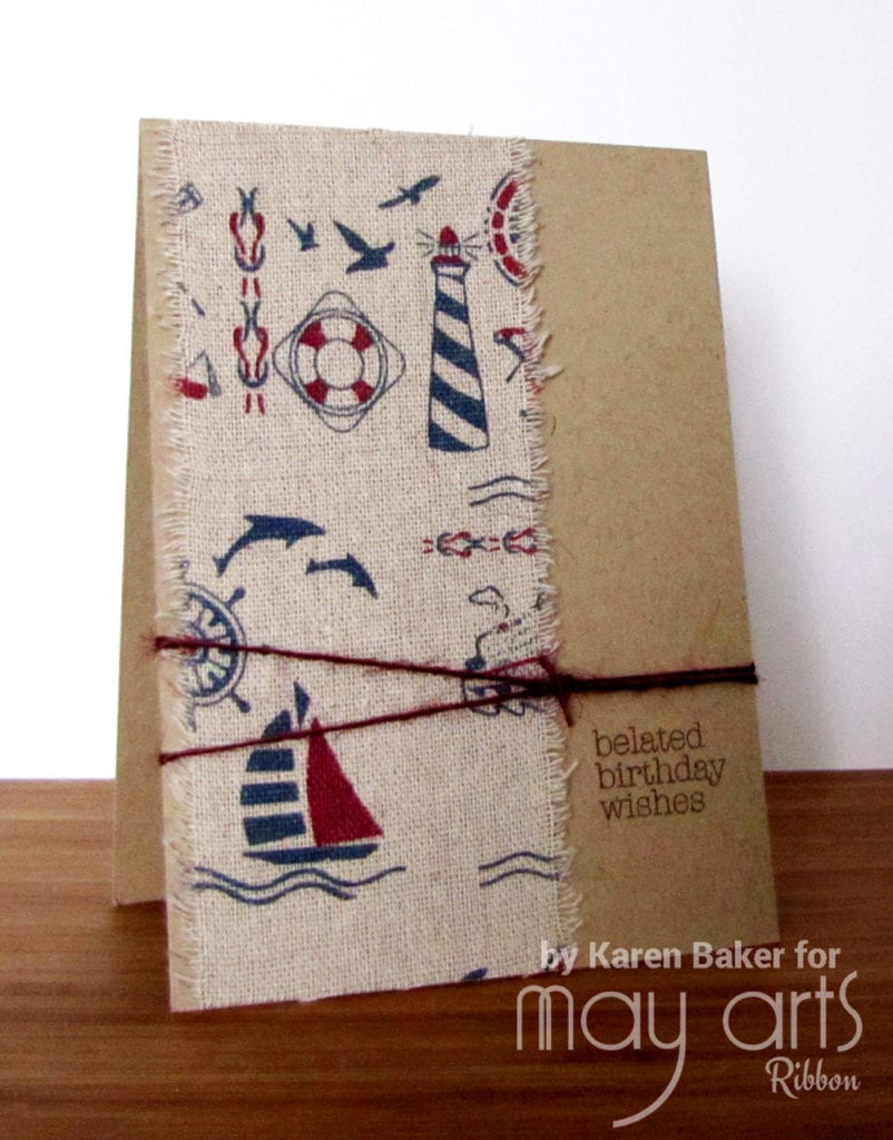 Nautical Card - Using Wide Ribbon on Cards