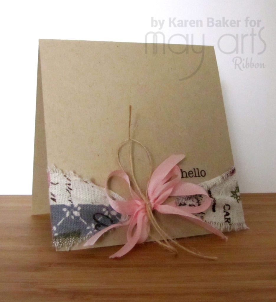 Handmade Card with Ribbon