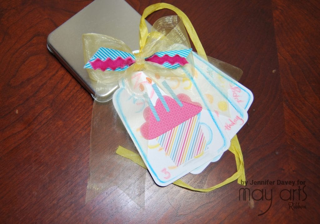 Watercolor Tags with Mix & Match Ribbons