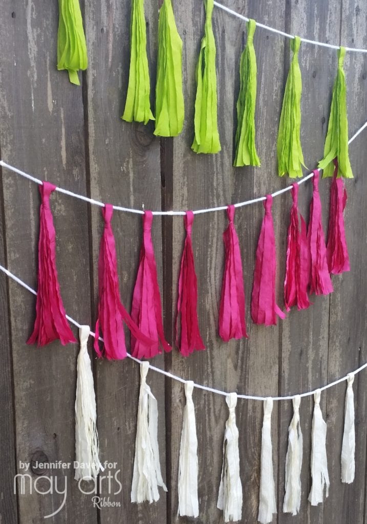 Make Tassel Garland with Ribbon