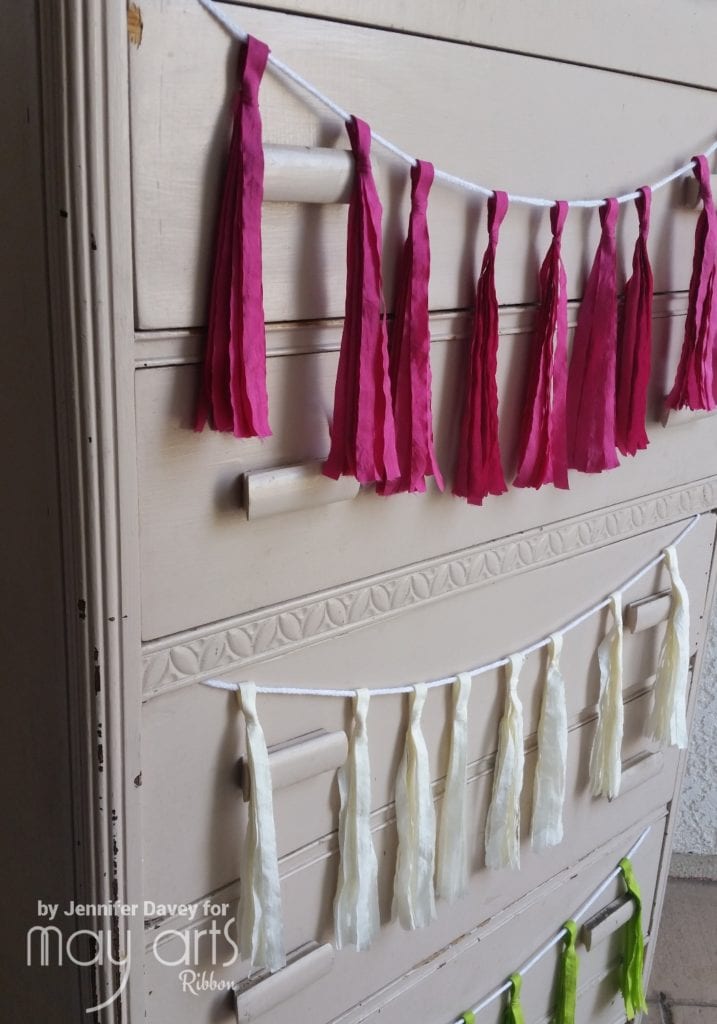 Make Tassel Garland with Ribbon