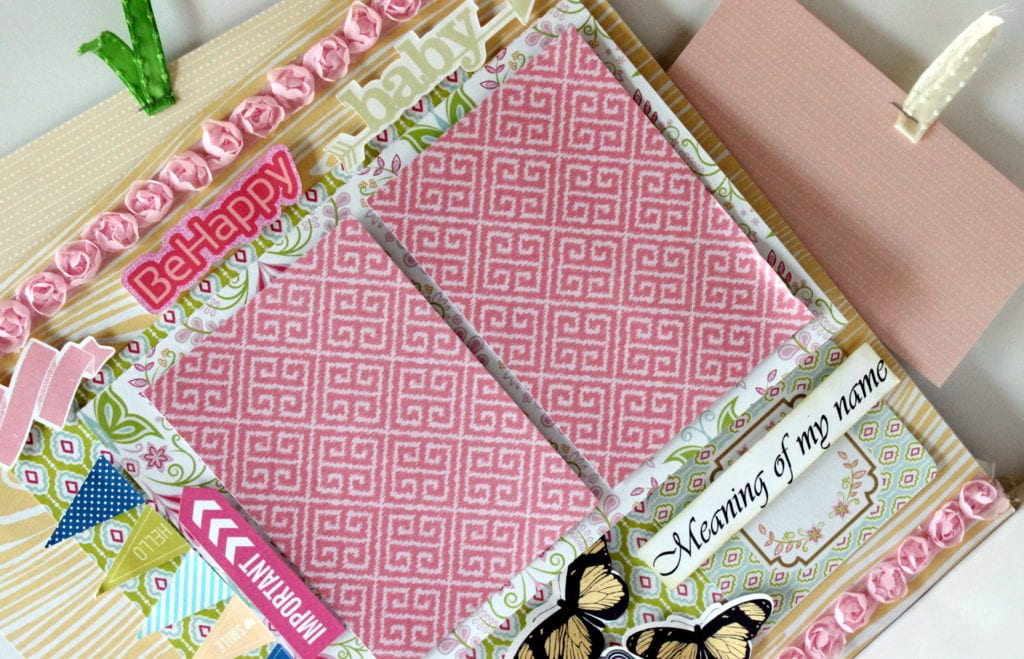 Scrapbook Layout for a Baby Girl