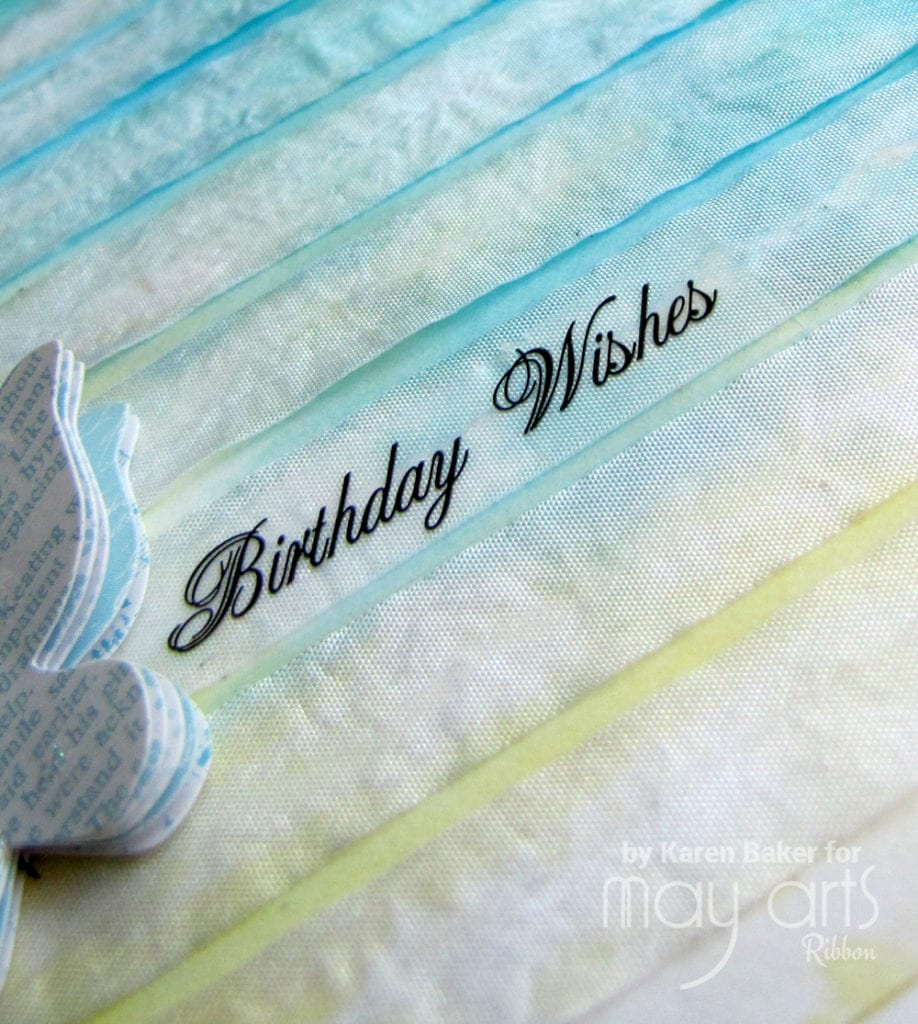 Adding Texture & Color to Cards with Inked Rows of Ribbon