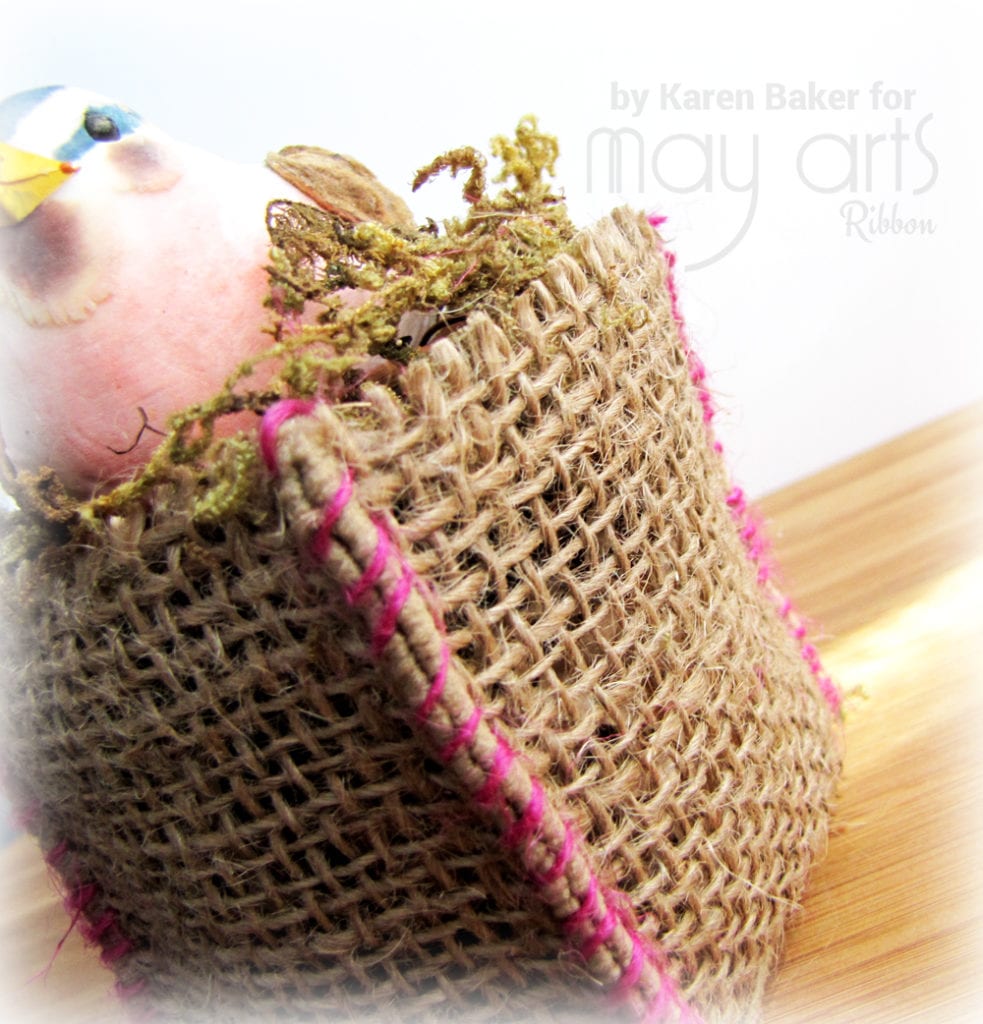 Gift Wrap Idea- Mini Burlap Bins