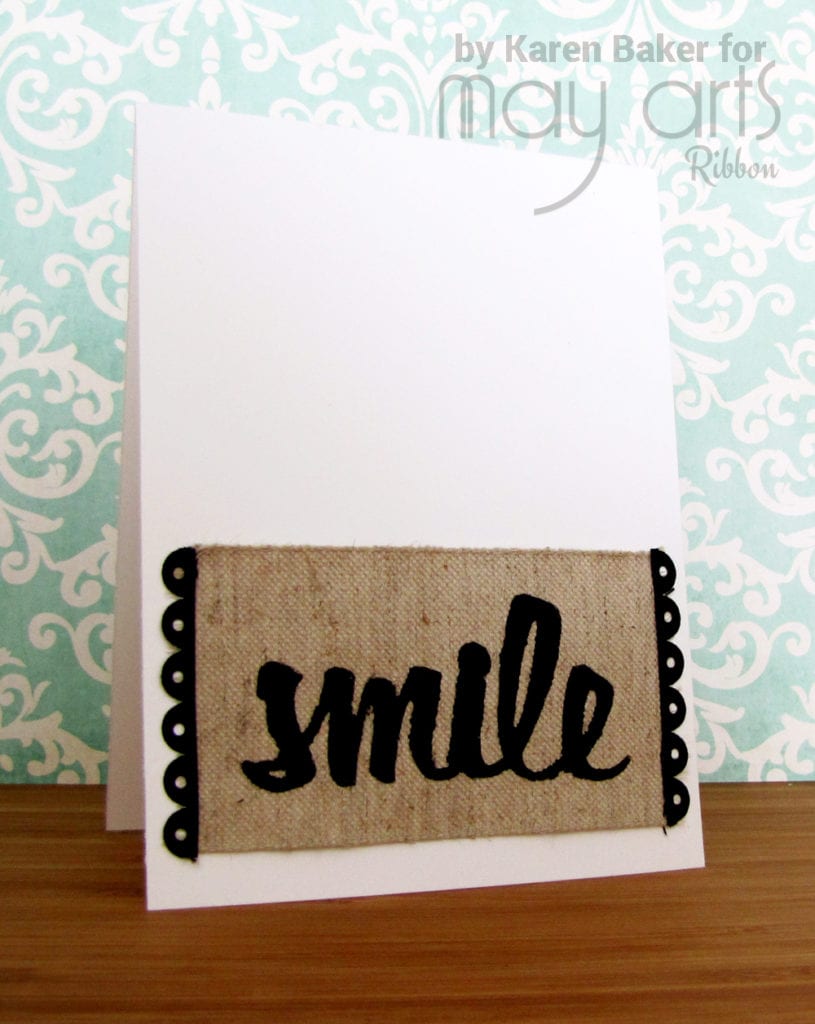 Painted Burlap Cards