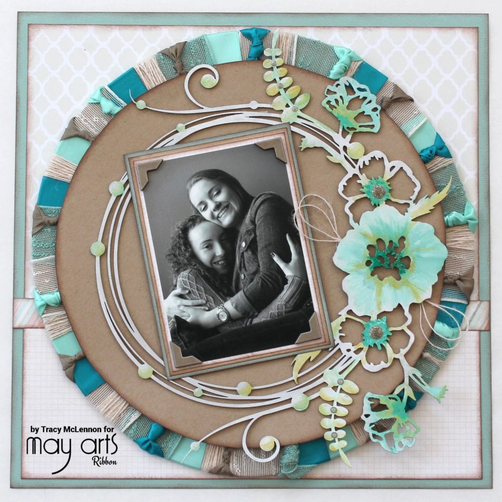 Scrapbook Layout- Create a Ring of Ribbon