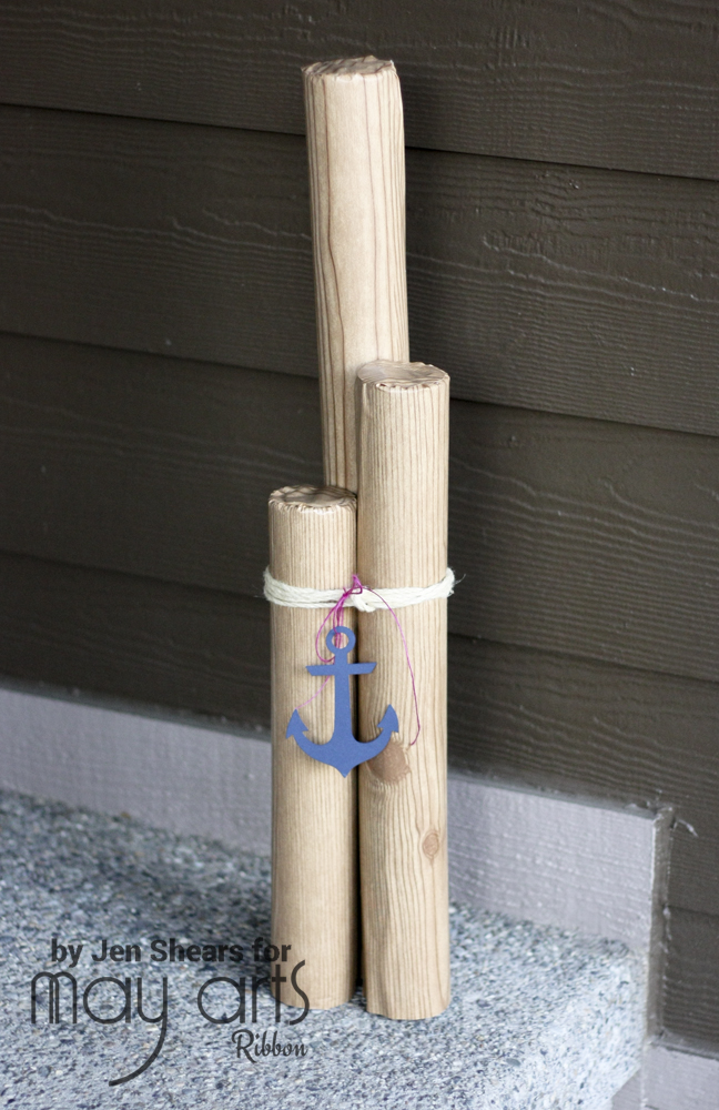 DIY Outdoor Decor: Dock Pilings - Online Ribbon - May Arts Ribbon
