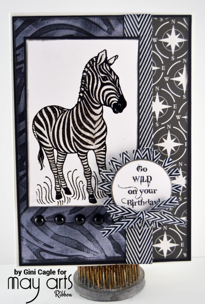 Zebra Birthday Card