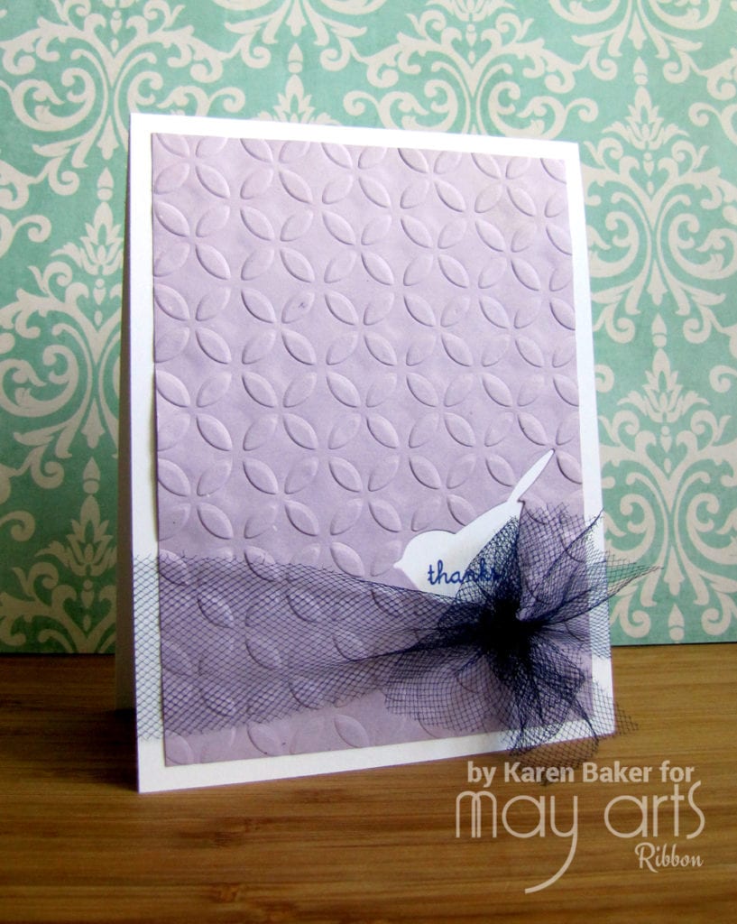 Using Tulle Ribbon on Cards