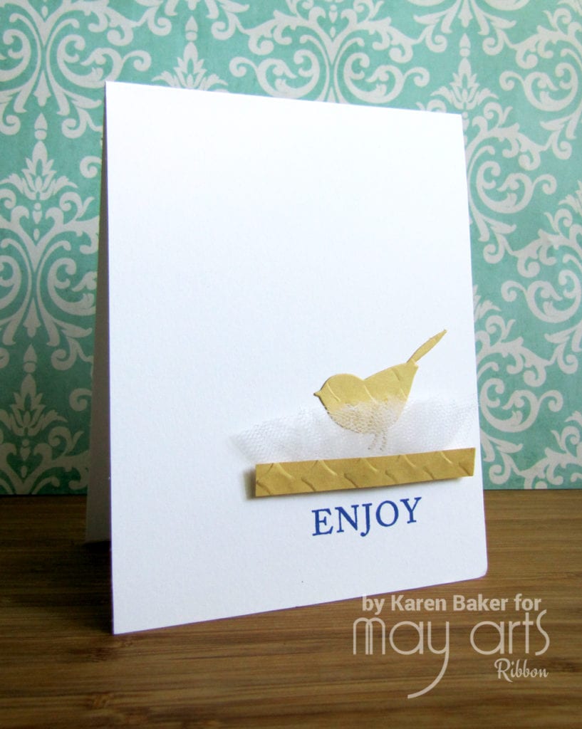 Using Tulle Ribbon on Cards