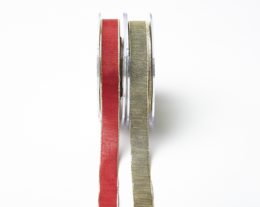 5/8 Inch Distressed Ribbon with Gold Metallic Edge