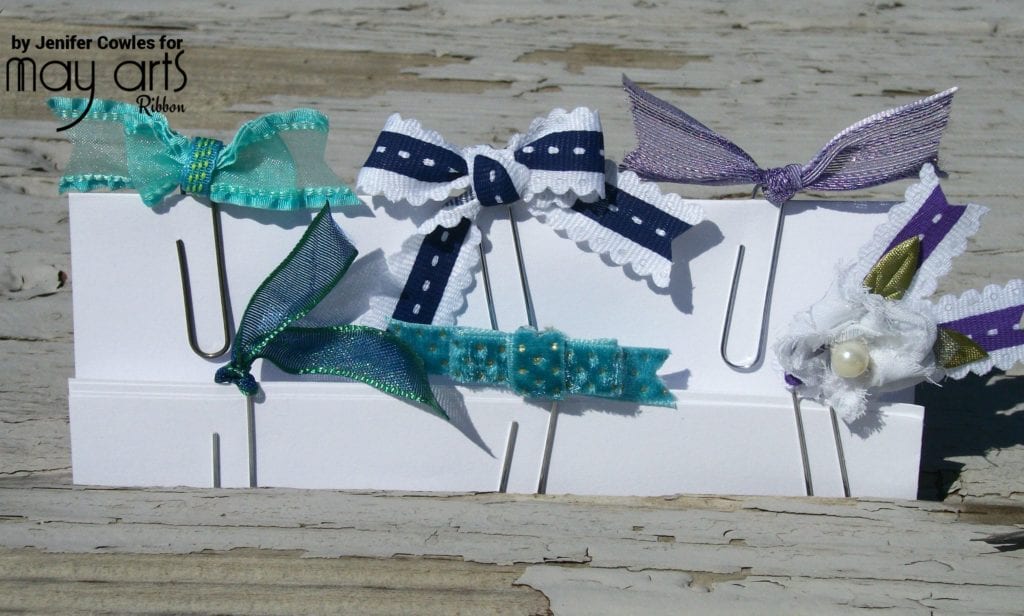 Paper Clip Bookmarks From Ribbon Scraps