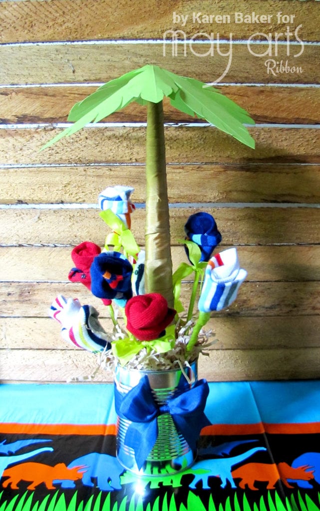 Dinosaur Themed Baby Shower Centerpiece