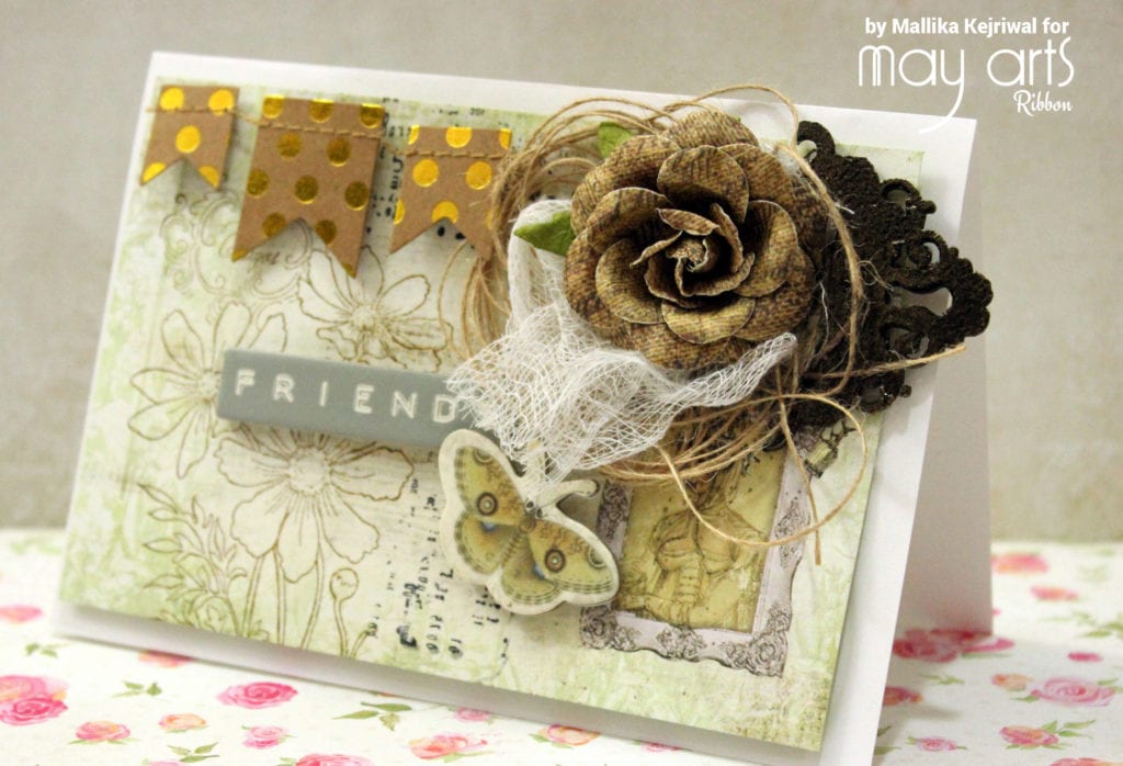 Shabby Chic 'Friend' Card