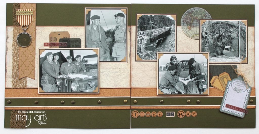 A Military Themed Scrapbook Layout