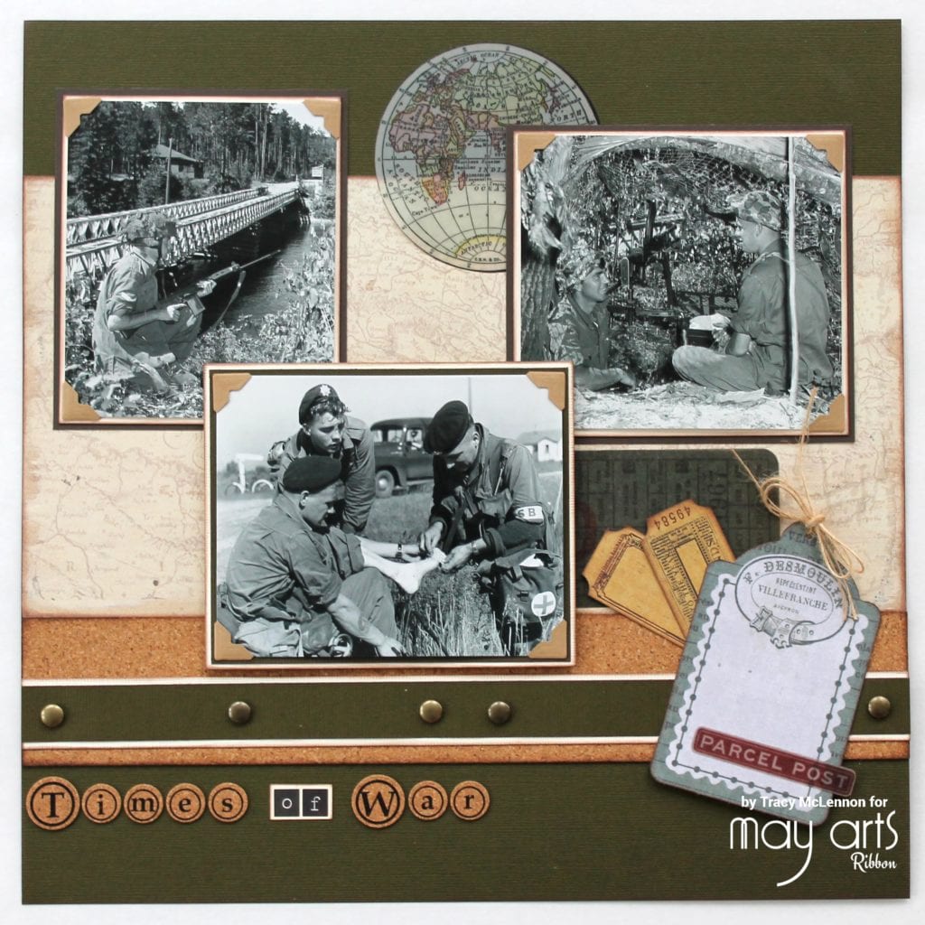 A Military Themed Scrapbook Layout