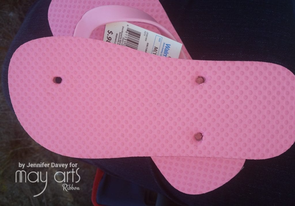 DIY: Ribbon Embellished Flip Flops