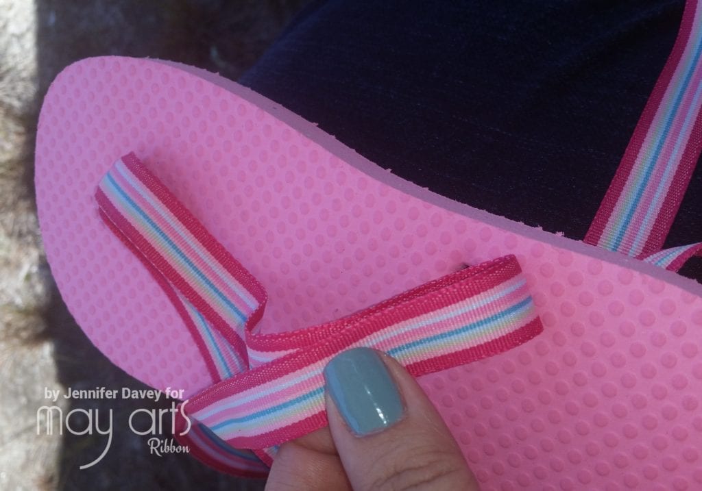 DIY: Ribbon Embellished Flip Flops