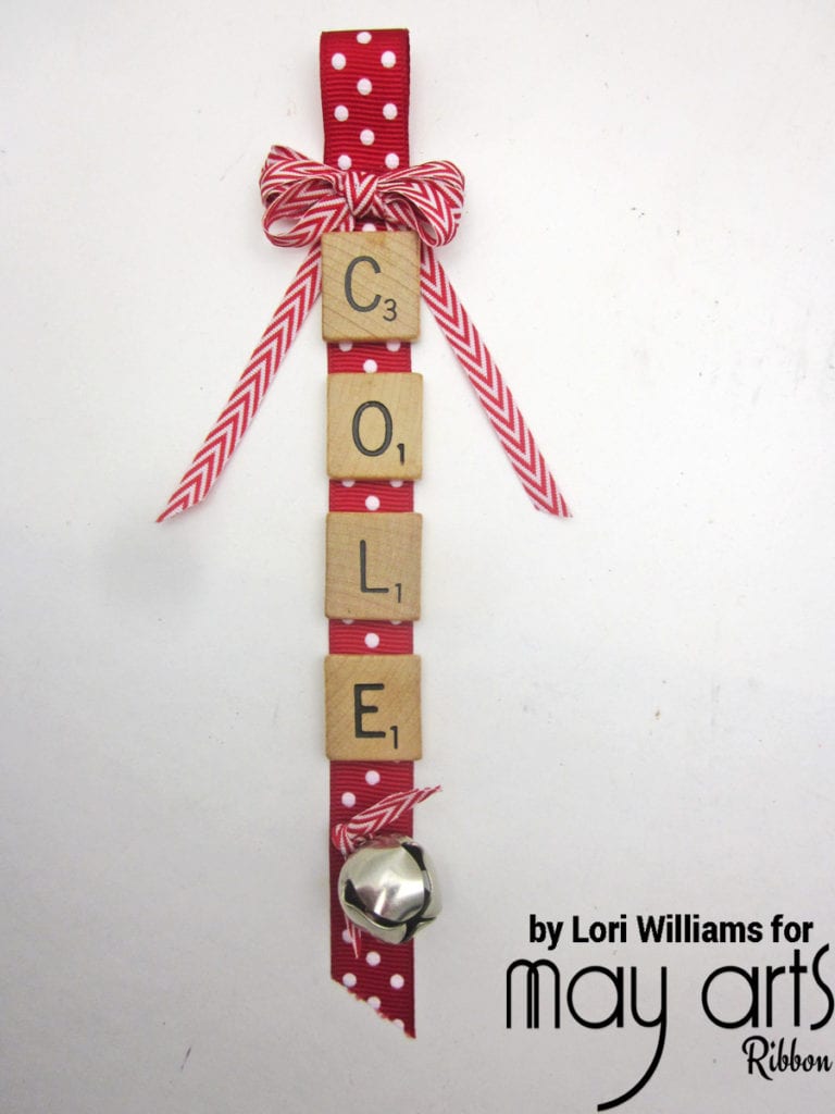 'Name' Ornament Using Scrabble Pieces