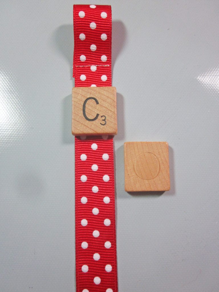 'Name' Ornament Using Scrabble Pieces