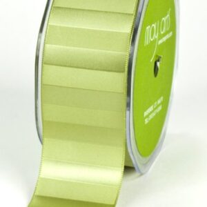 1.5 Inch Horizontal Stripes Satin Ribbon - 410-15-66 Sage