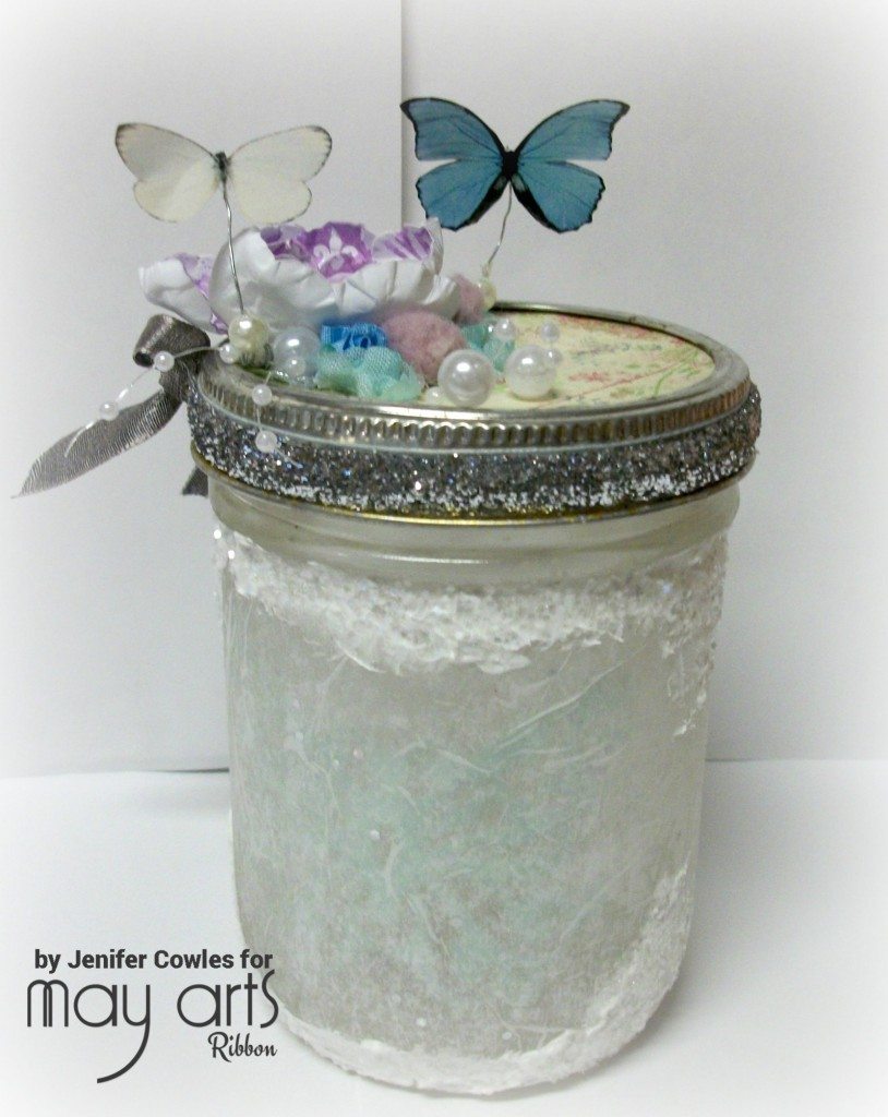 DIY Home Decor Butterfly Jar Online Ribbon May Arts Ribbon