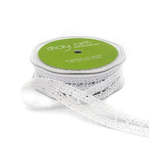 7/8 Inch Crochet Ribbon - 361-78-01 WHITE