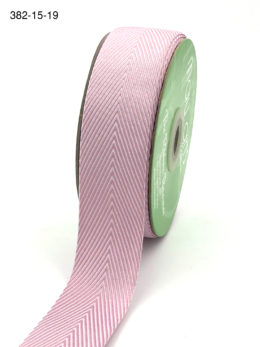 mauve and white chevron twill ribbon