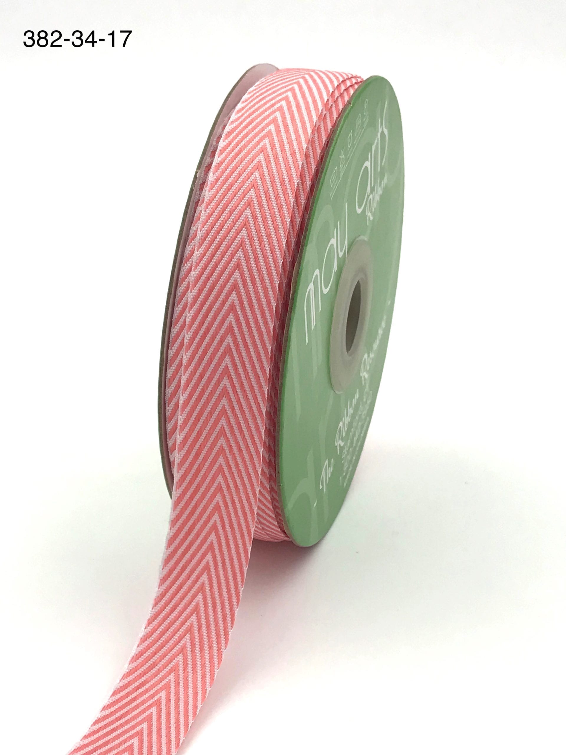 May Arts - 1/8 Inch Solid / Diagonal Stripes Ribbon