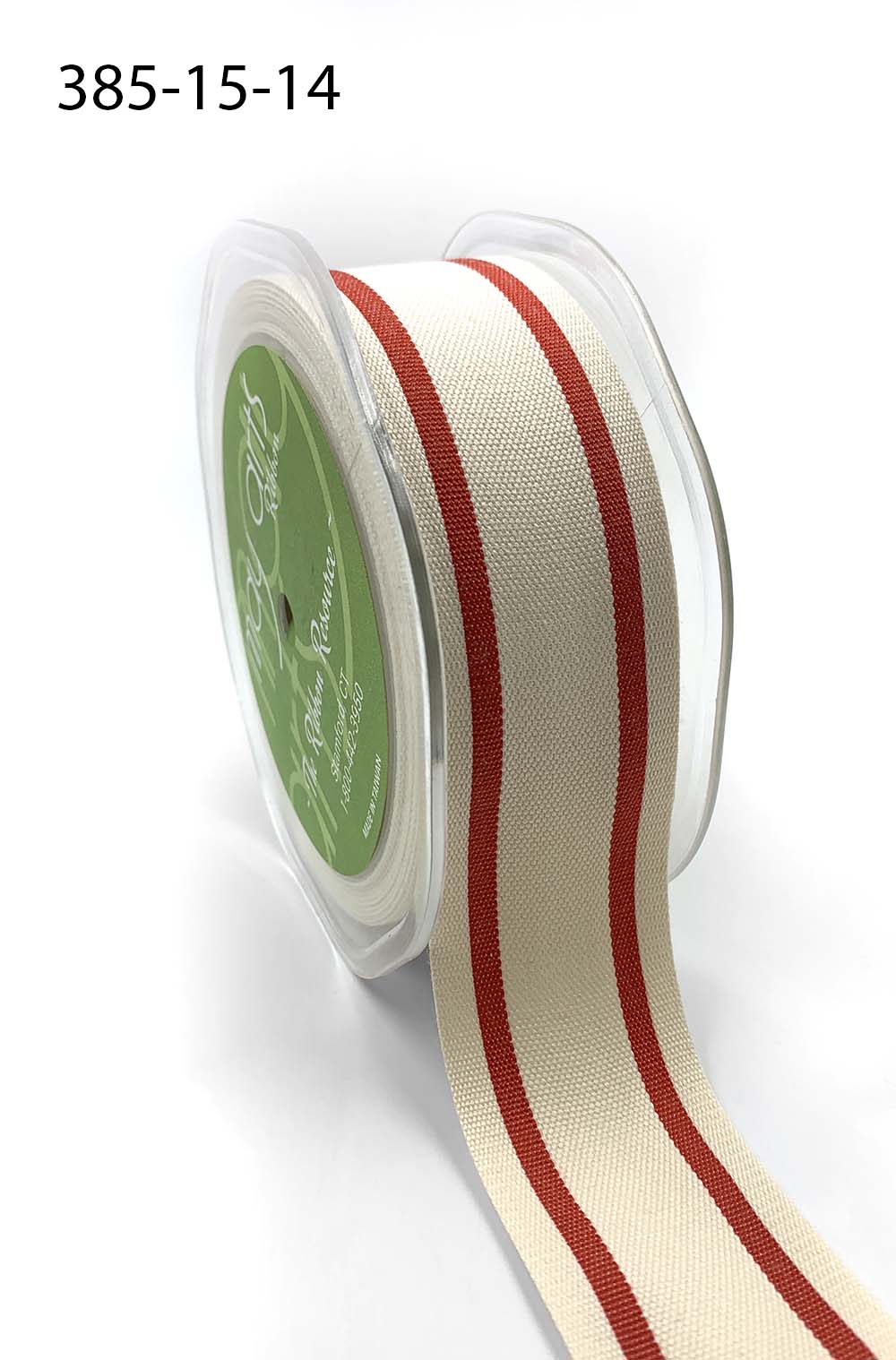 1cm Colored Fishing Line with Jute Ribbon and Red Striped Ribbon