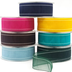 White Stitches Organza Ribbons