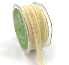 gold metallic polka dot ivory velvet ribbon